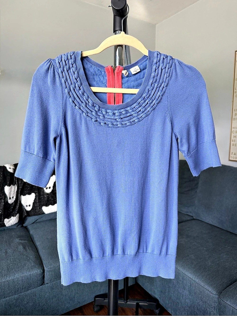 Moth for Anthropologie Knit Short Sleeve Sweater Size Medium